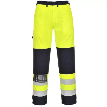 Portwest FR62 HiVis Multi-Norm nadrág Sárga/Navy - S
