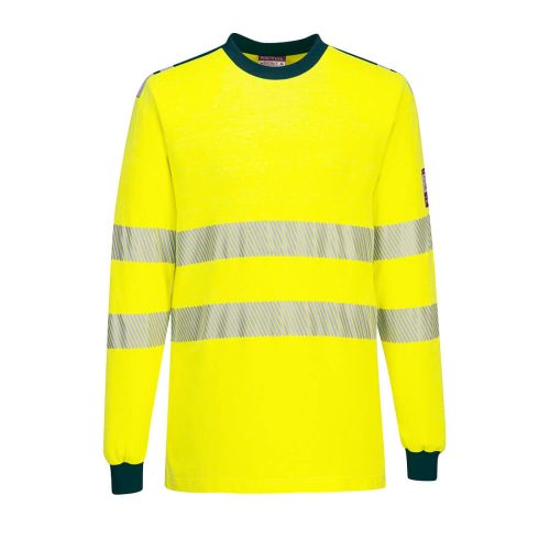 Portwest FR701 WX3 Lángálló Hi-Vis póló Sárga / Navy - S