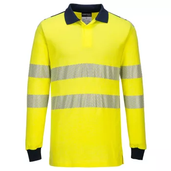   Portwest FR702 WX3 Lángálló Hi-Vis pólóing Sárga/Navy - S