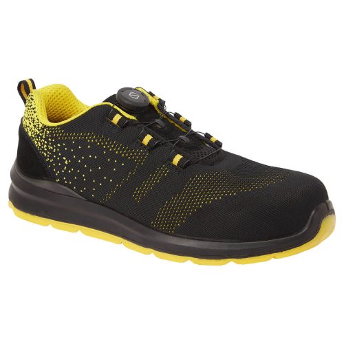 Portwest FT08 Compositelite Wire Lace Biztonsági Trainer S1P Fekete / Sárga - 36