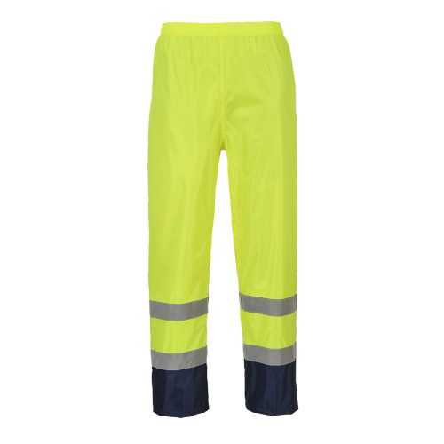 Portwest H444 Hi-Vis Classic Contrast esőnadrág Sárga / Navy - S