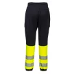Portwest KX341 PW3 Hi-Vis Flexi Class 2 jólláthatósági munkaruha Fekete/Sárga - S