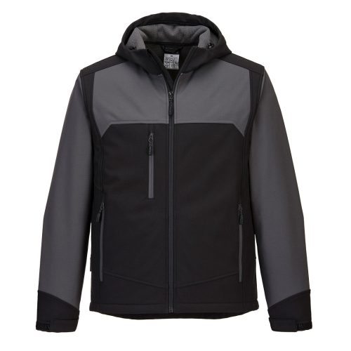 Portwest KX362 KX3 kapucnis Softshell dzseki (3L) Fekete / Szürke - S