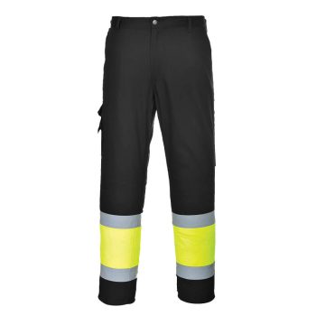   Portwest L049 Hi-Vis könnyű, kéttónusú Combat nadrág Sárga/Fekete - S