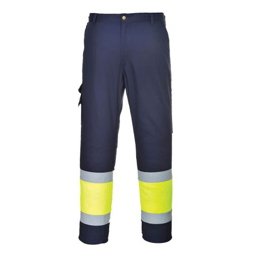 Portwest L049 Hi-Vis könnyű, kéttónusú Combat nadrág Sárga / Navy - S