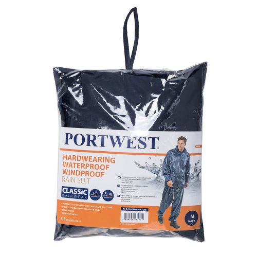 Portwest L440 Essentials esőruha (2 részes öltöny) Navy - XS