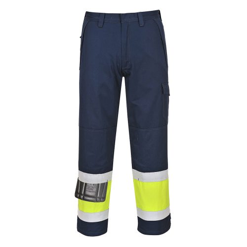 Portwest MV26 Hi-Vis Modaflame nadrág Sárga / Navy - L