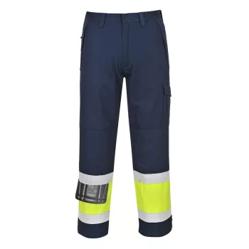Portwest MV26 Hi-Vis Modaflame nadrág Sárga/Navy - M