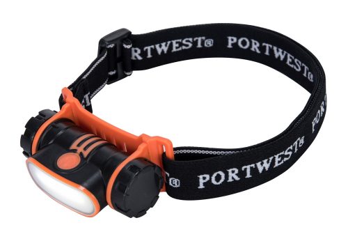 Portwest PA70 USB újratölthető LED fejlámpa Fekete