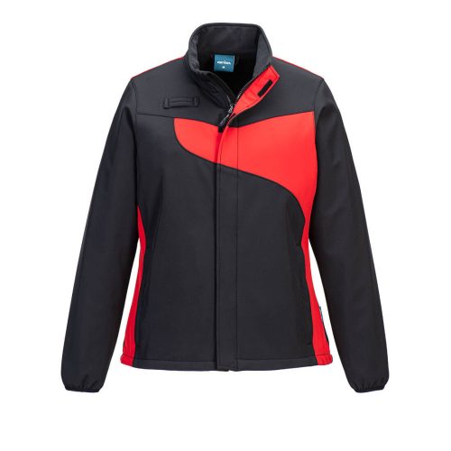 Portwest PW278 PW2 női Softshell kabát (2L) Fekete / Piros - S