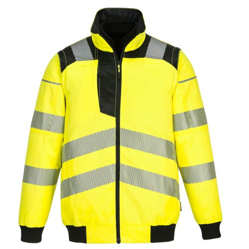 Portwest PW302 PW3 Hi-Vis 3-in-1 Pilota kabát Sárga / Fekete - S