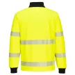 Portwest PW326 PW3 Hi-Vis 1/4 Zippzáras hosszú ujjú póló Sárga/Fekete - S