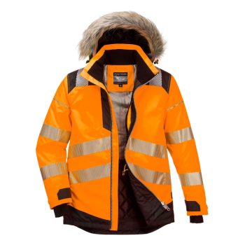   Portwest PW369 PW3 Hi-Vis Parka télikabát Narancs/Fekete - S