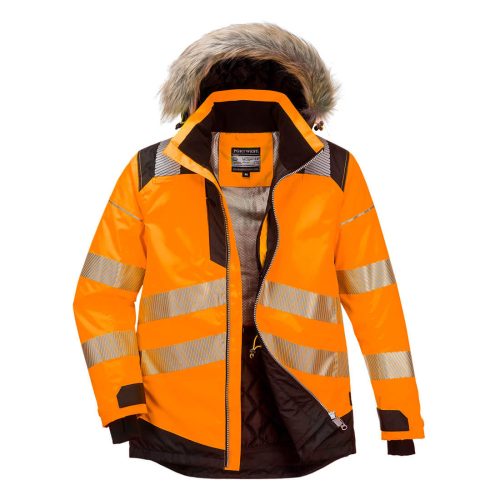 Portwest PW369 PW3 Hi-Vis Parka télikabát Narancs / Fekete - S