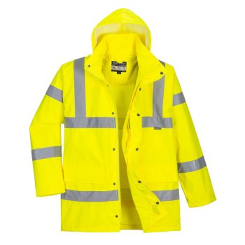   Portwest RT60 Hi-Vis légáteresztő rain traffic kabát Sárga - S