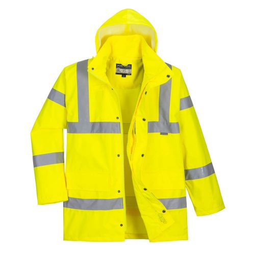 Portwest RT60 Hi-Vis légáteresztő rain traffic kabát Sárga - S