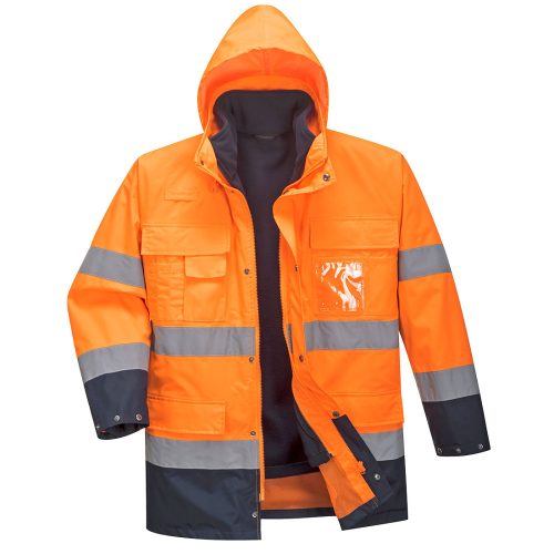 Portwest S162 Hi-Vis Lite 3 az 1-ben kabát Narancs / Navy - S