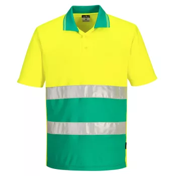   Portwest S175 Hi-Vis Kéttónusú könnyű póló S/S Sárga/Kékeszöld - S