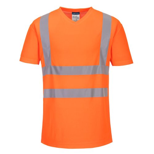 Portwest S179 Hi-Vis pamut póló pamut hálós betétes póló S/S Narancs - S