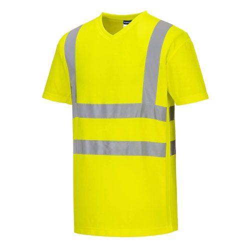 Portwest S179 Hi-Vis pamut póló pamut hálós betétes póló S/S Sárga - S