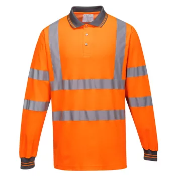   Portwest S271 Hosszú ujjú Cotton Comfort pólóing Narancs - S