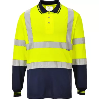   Portwest S279 Kéttónusú hosszú ujjú pólóing Sárga/Navy - XS