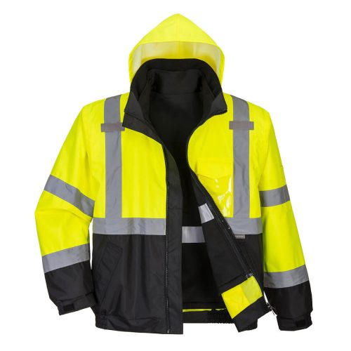 Portwest S365 Hi-Vis Prémium 3 az 1-ben bomberdzseki Sárga / Fekete - S