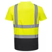 Portwest S378 Kéttónusú póló Sárga/Fekete - S