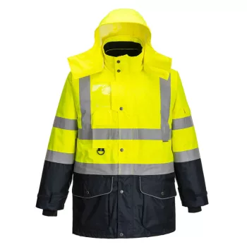   Portwest S426 Hi-Vis 7 az 1-ben kontraszt Traffic kabát Sárga/Navy - XS