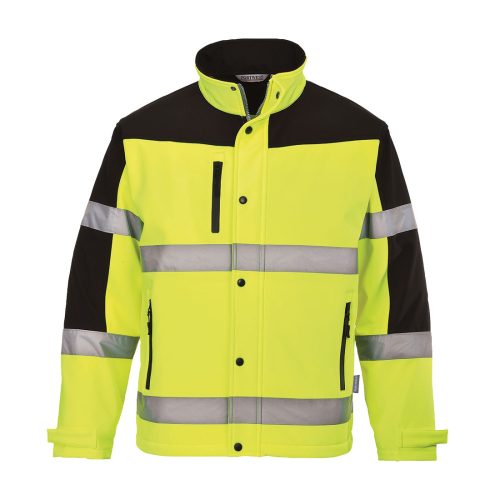 Portwest S429 Kéttónusú Softshell kabát (3L) Sárga / Fekete - S