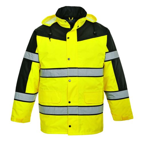 Portwest S462 Hi-Vis Classic kéttónusú kabát Sárga / Fekete - S