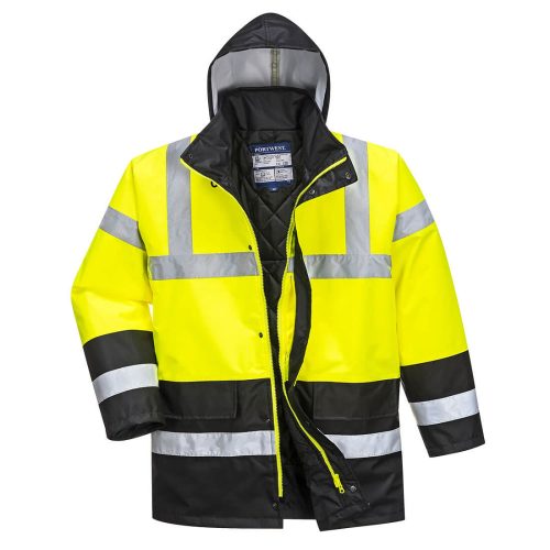 Portwest S466 Hi-Vis Kéttónusú Traffic kabát Sárga / Fekete - XS