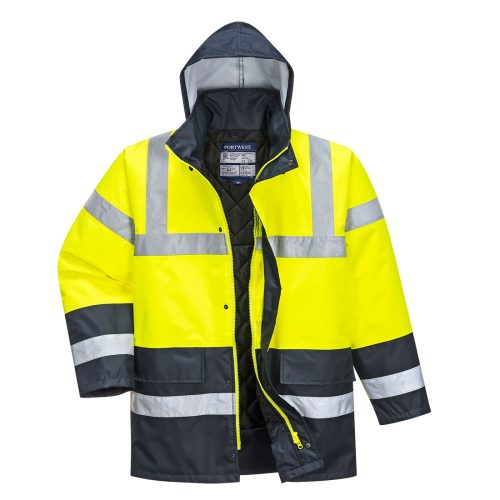 Portwest S466 Hi-Vis Kéttónusú Traffic kabát Sárga - XS