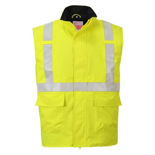 Portwest S776 Bizflame Rain Hi-Vis antisztatikus FR lángálló mellény Sárga - S