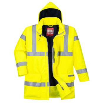   Portwest S778 Bizflame Rain Hi-Vis antisztatikus FR kabát Sárga - XS