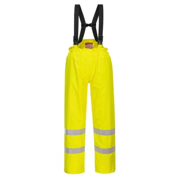   Portwest S781 Bizflame Rain bélelt- Hi-Vis antisztatikus FR nadrág Sárga - S