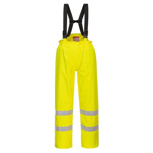 Portwest S781 Bizflame Rain bélelt- Hi-Vis antisztatikus FR nadrág Sárga - S