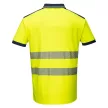 Portwest T180 PW3 Hi-Vis pólóing S/S Sárga/Navy - S