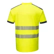 Portwest T181 PW3 Hi-Vis póló S/S Sárga/Navy - S