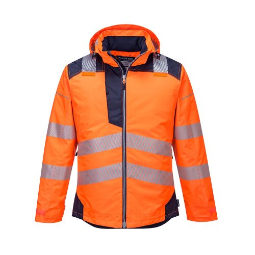 Portwest T400 PW3 Hi-Vis télikabát Narancs / Navy - S