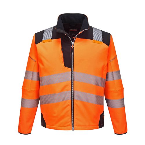 Portwest T402 PW3 Hi-Vis Softshell kabát Narancs / Fekete - XS