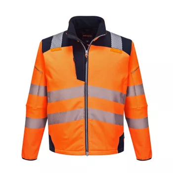 Portwest T402 PW3 Hi-Vis Softshell kabát Narancs/Navy - S