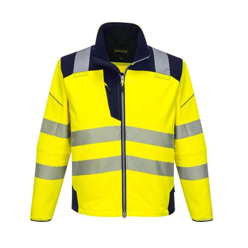 Portwest T402 PW3 Hi-Vis Softshell kabát Sárga / Navy - XS