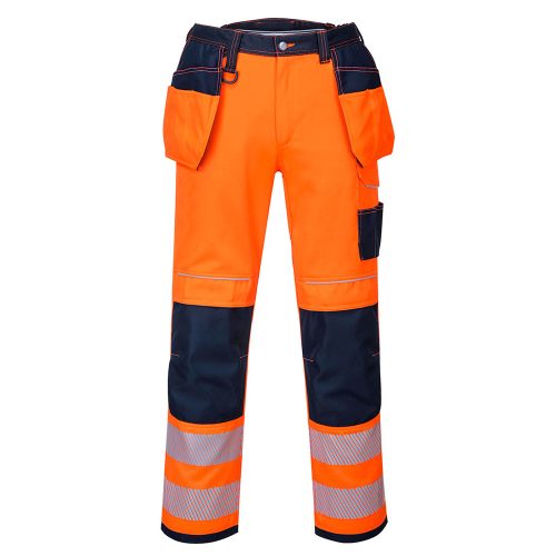 Portwest T501 PW3 Hi-Vis Holster nadrág Narancs / Navy - 30