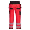 Portwest T501 PW3 Hi-Vis Holster nadrág Piros/Fekete - 28