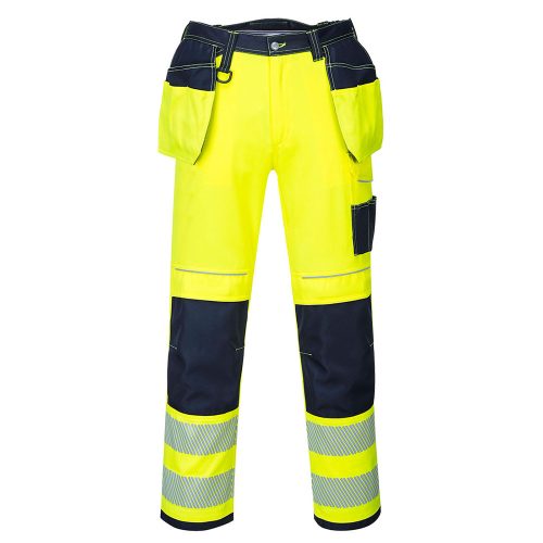 Portwest T501 PW3 Hi-Vis Holster nadrág Sárga / Navy - 36