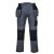 Portwest T602 PW3 Holster Work lengőzsebes nadrág Szürke / Fekete - 38
