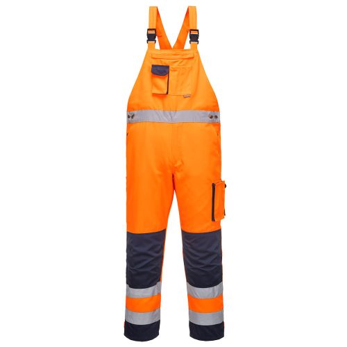 Portwest TX52 Dijon Hi-Vis kantáros nadrág Narancs / Navy - S