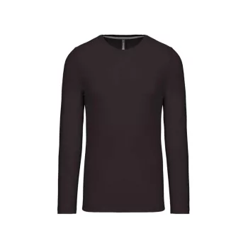 Kariban hosszú ujjú környakú póló Sötét szürke 3XL